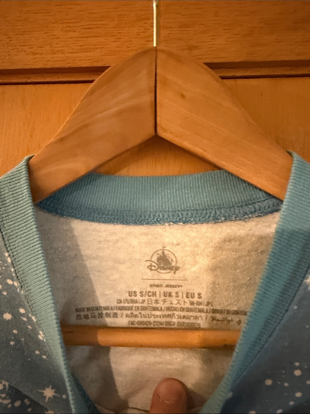 Disney Tomorrow Land Star Print Crewneck Spirit Jersey Sweatshirt Blue Small - Picture 4 of 9